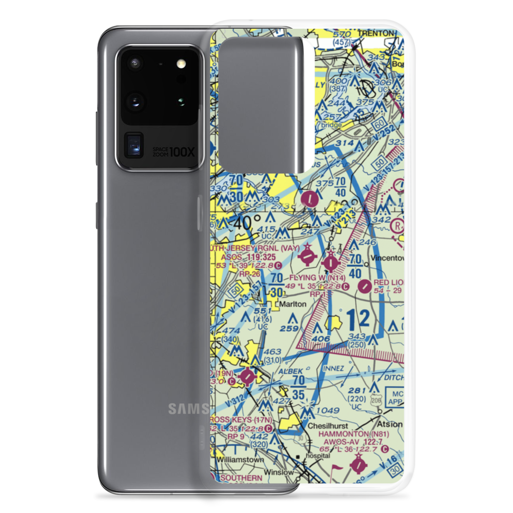 South Jersey Regional Airport (VAY) VFR Sectional Samsung Case Samsung Galaxy S20 Ultra model shown