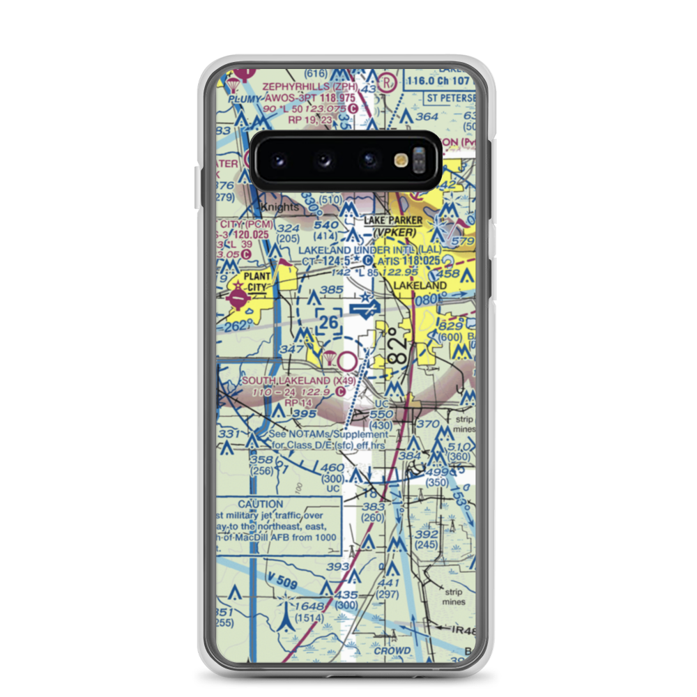 South Lakeland Airport (X49) VFR Sectional Samsung Case Samsung Galaxy S10 model shown