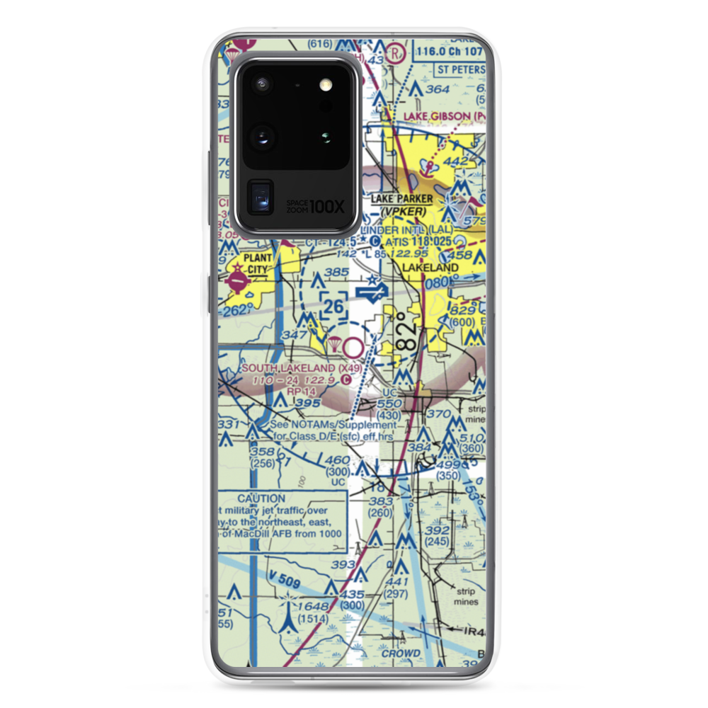 South Lakeland Airport (X49) VFR Sectional Samsung Case Samsung Galaxy S20 Ultra model shown