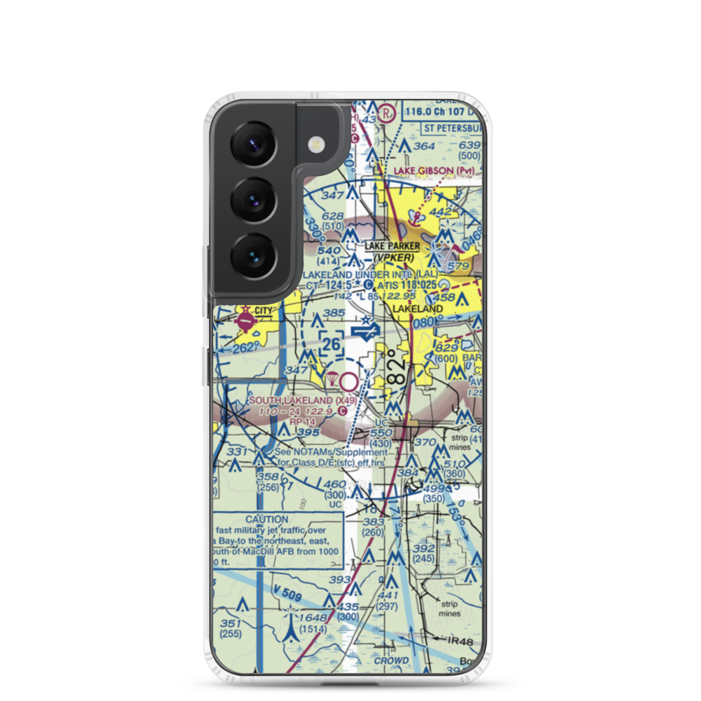 South Lakeland Airport (X49) VFR Sectional Samsung Case Samsung Galaxy S22 model shown