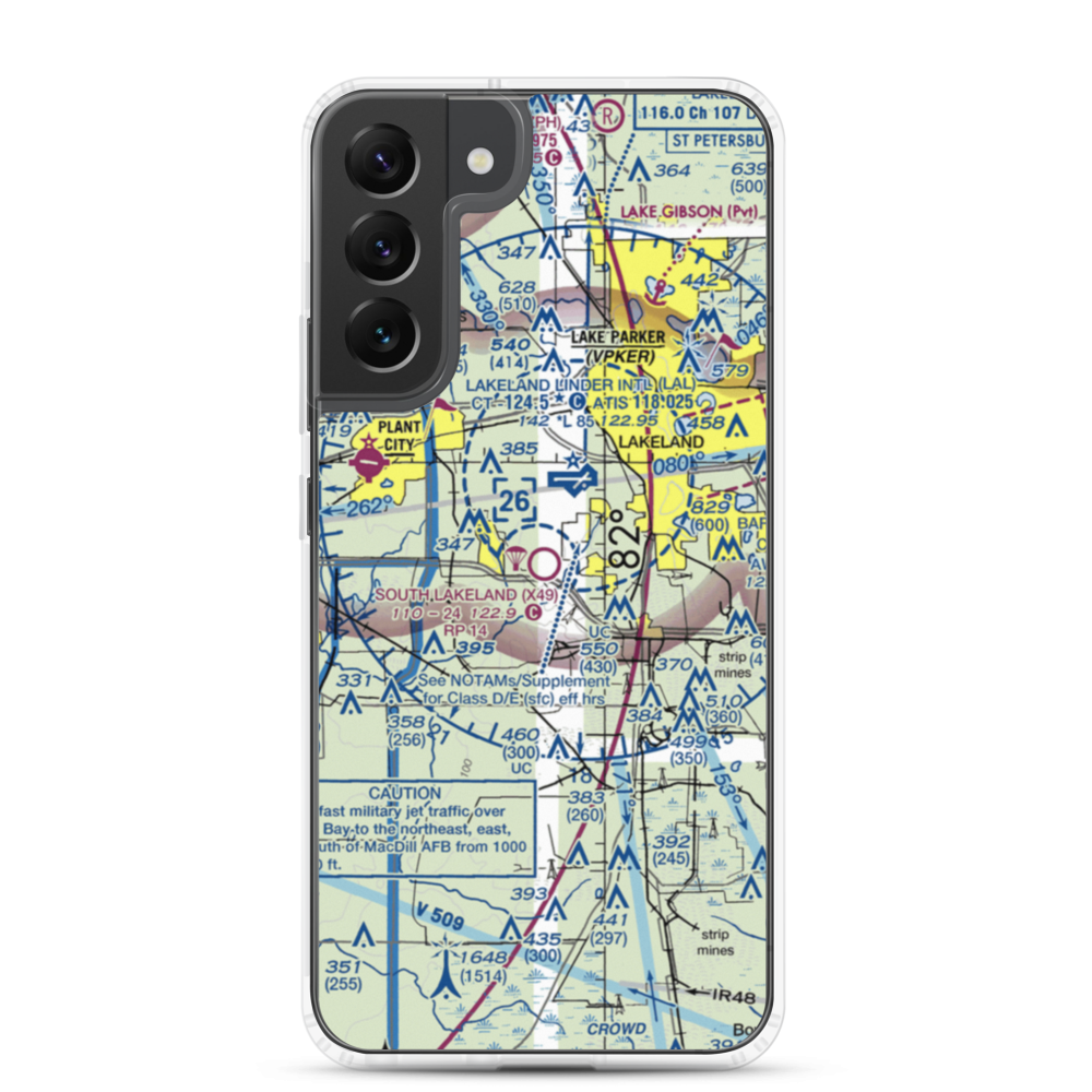 South Lakeland Airport (X49) VFR Sectional Samsung Case Samsung Galaxy S22 Plus model shown