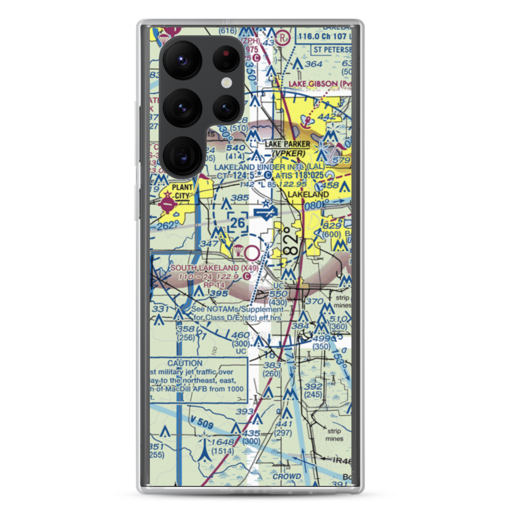South Lakeland Airport (X49) VFR Sectional Samsung Case Samsung Galaxy S22 Ultra model shown