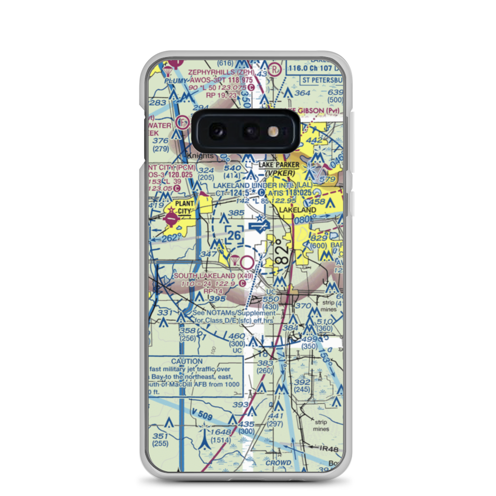 South Lakeland Airport (X49) VFR Sectional Samsung Case Samsung Galaxy S10e model shown