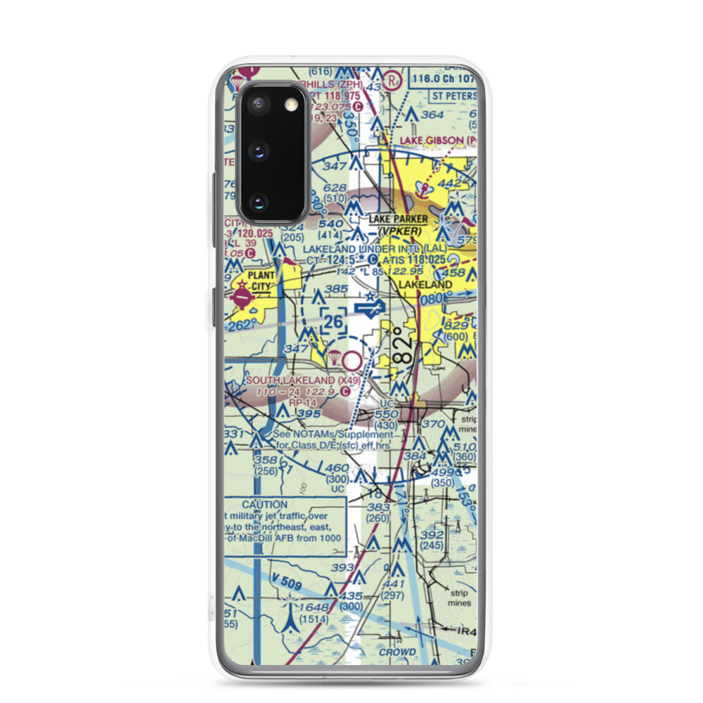 South Lakeland Airport (X49) VFR Sectional Samsung Case Samsung Galaxy S20 model shown