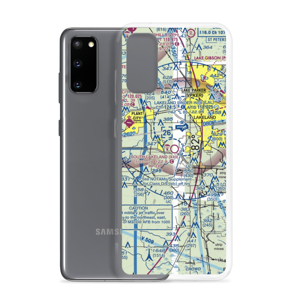 South Lakeland Airport (X49) VFR Sectional Samsung Case Samsung Galaxy S20 model shown