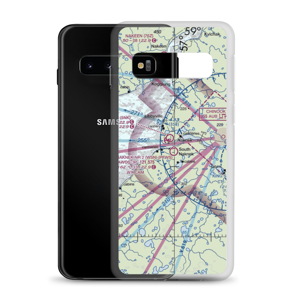 South Naknek Nr 2 Airport (WSN) VFR Sectional Samsung Case Samsung Galaxy S10 model shown