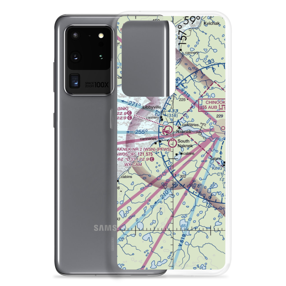 South Naknek Nr 2 Airport (WSN) VFR Sectional Samsung Case Samsung Galaxy S20 Ultra model shown