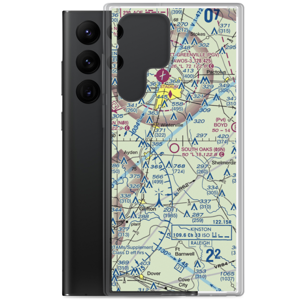 South Oaks Aerodrome (05N) VFR Sectional Samsung Case Samsung Galaxy S22 Ultra model shown
