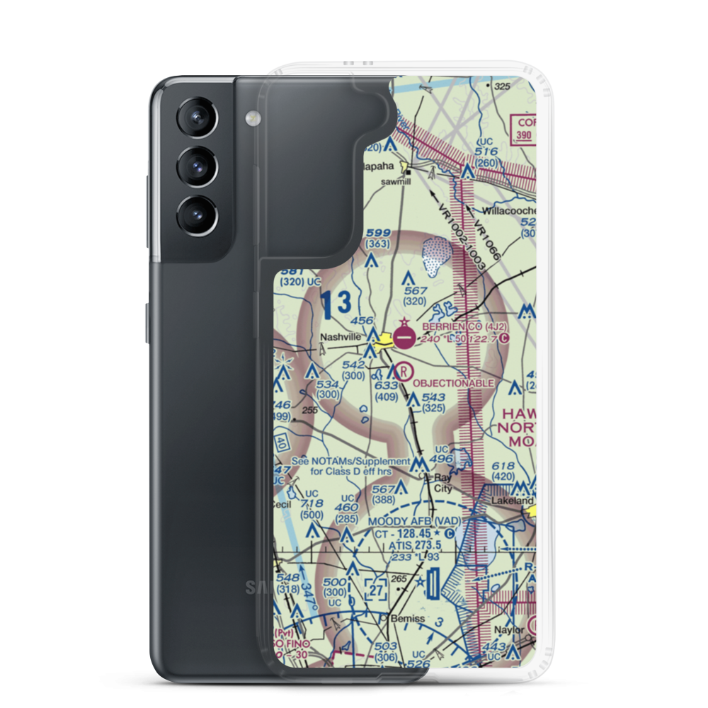 South One Ten Airport (1GA8) VFR Sectional Samsung Case Samsung Galaxy S21 model shown