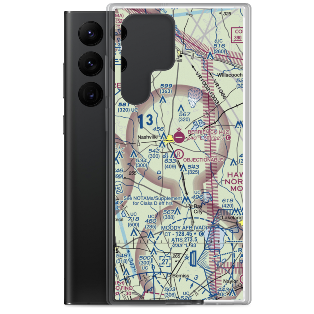 South One Ten Airport (1GA8) VFR Sectional Samsung Case Samsung Galaxy S22 Ultra model shown