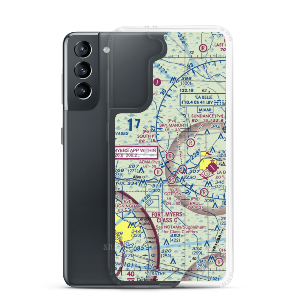 South Point Airport (95FD) VFR Sectional Samsung Case Samsung Galaxy S21 model shown