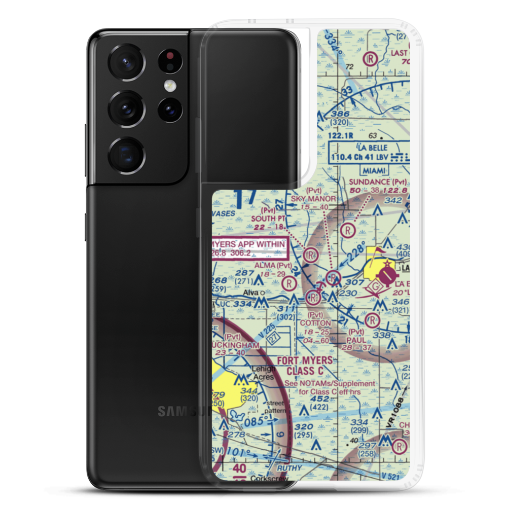 South Point Airport (95FD) VFR Sectional Samsung Case Samsung Galaxy S21 Ultra model shown