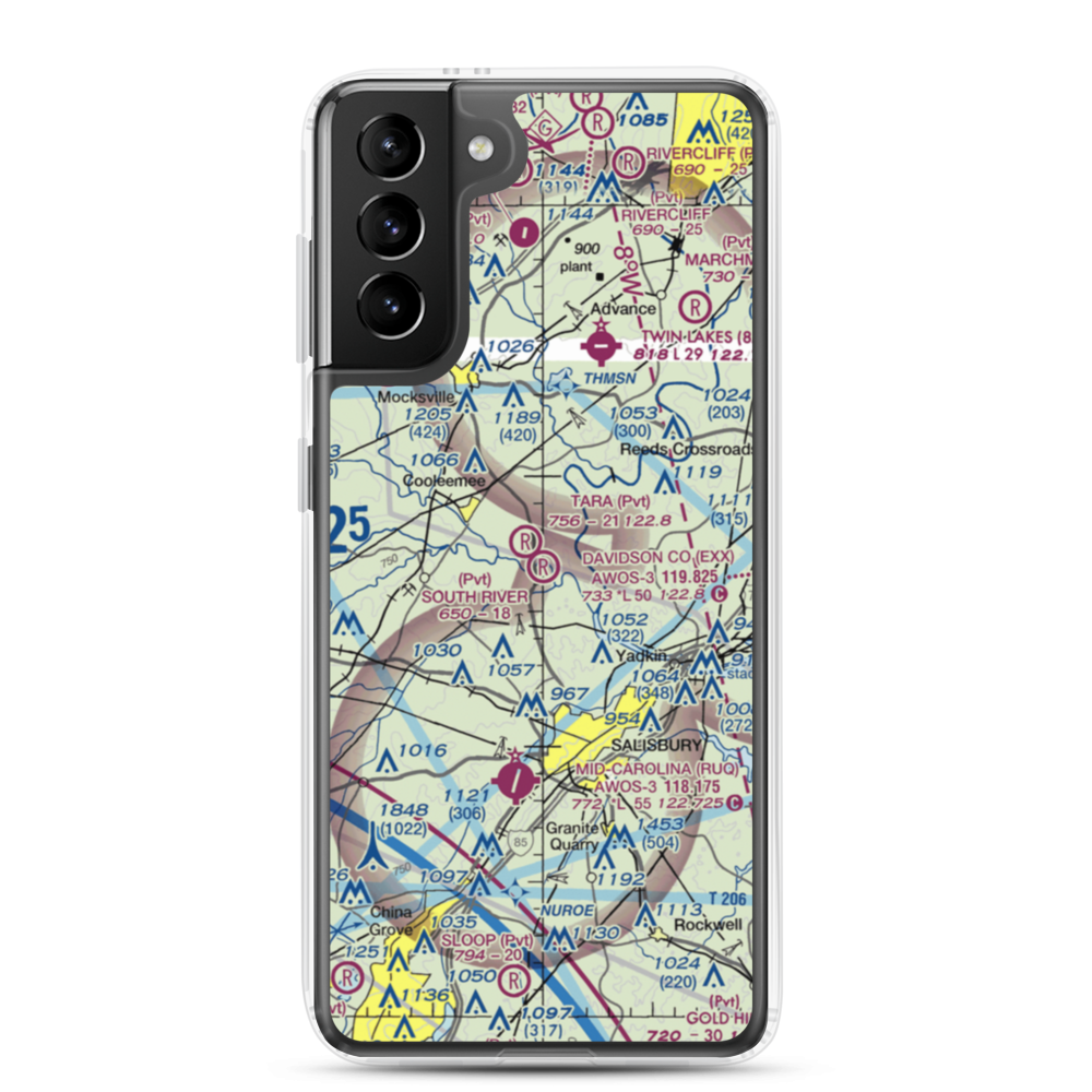 South River Airport (NC93) VFR Sectional Samsung Case Samsung Galaxy S21 Plus model shown