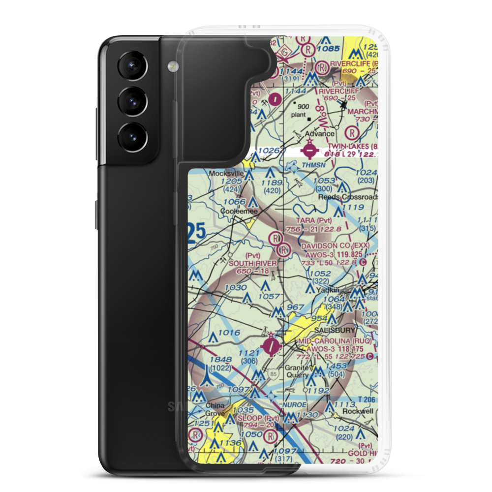 South River Airport (NC93) VFR Sectional Samsung Case Samsung Galaxy S21 Plus model shown