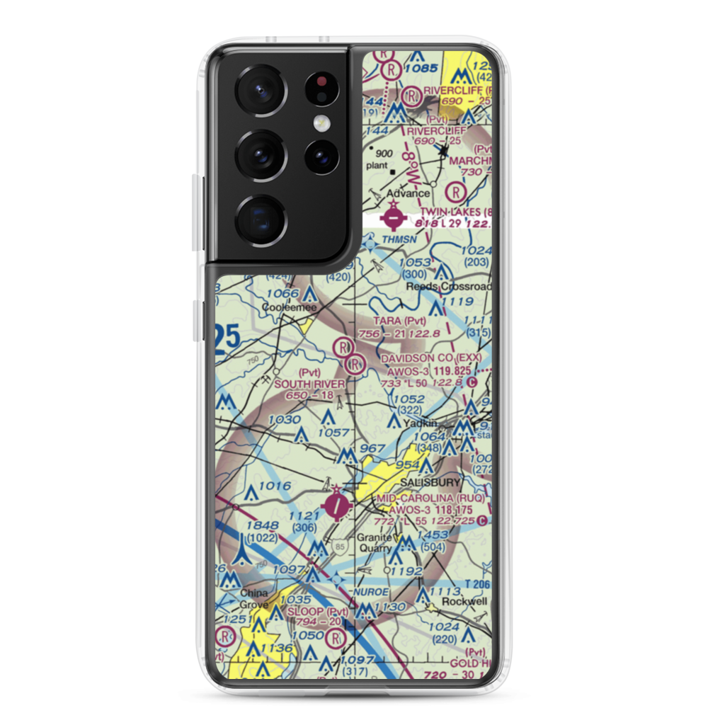 South River Airport (NC93) VFR Sectional Samsung Case Samsung Galaxy S21 Ultra model shown