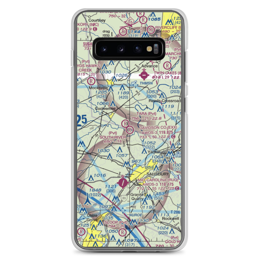 South River Airport (NC93) VFR Sectional Samsung Case Samsung Galaxy S10+ model shown