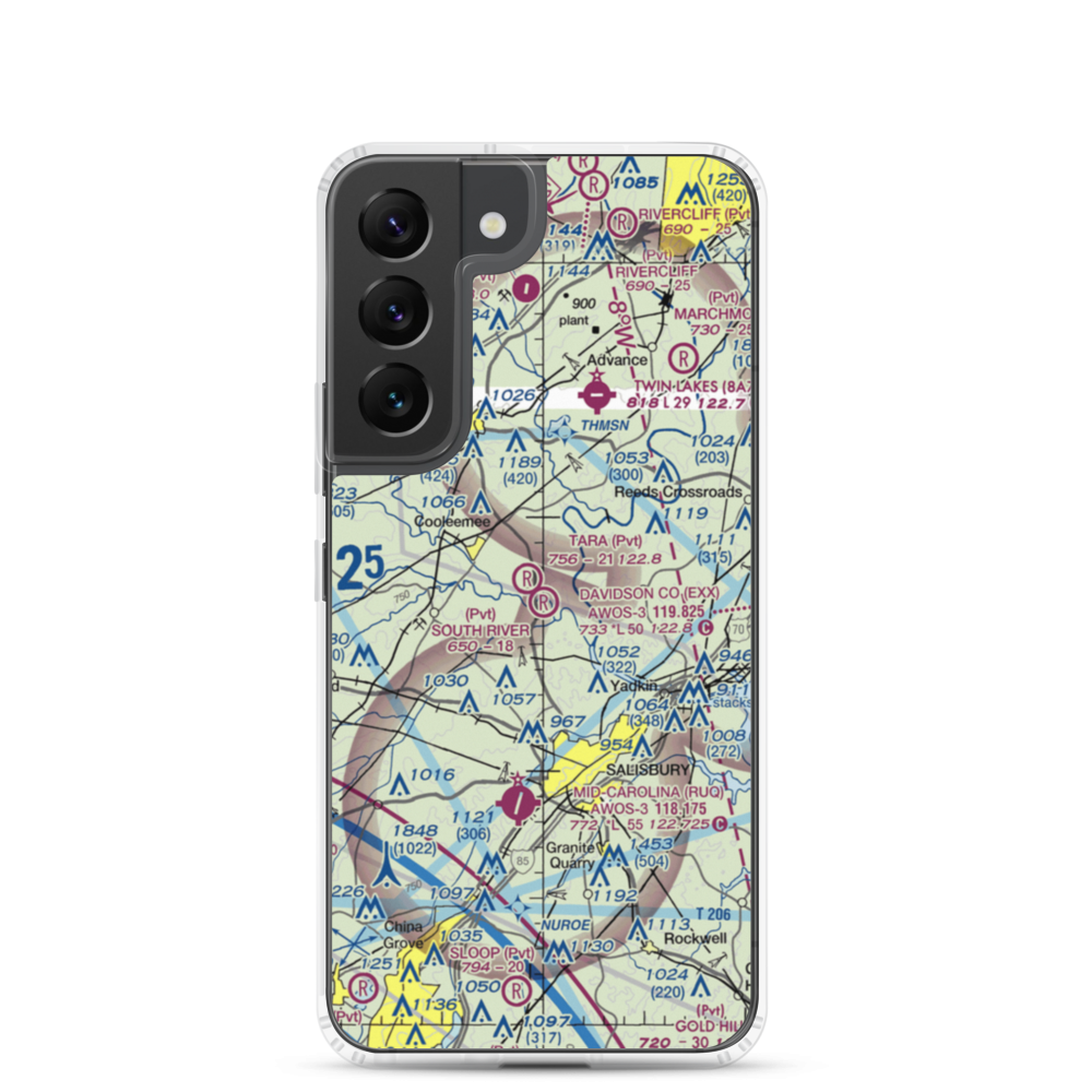 South River Airport (NC93) VFR Sectional Samsung Case Samsung Galaxy S22 model shown