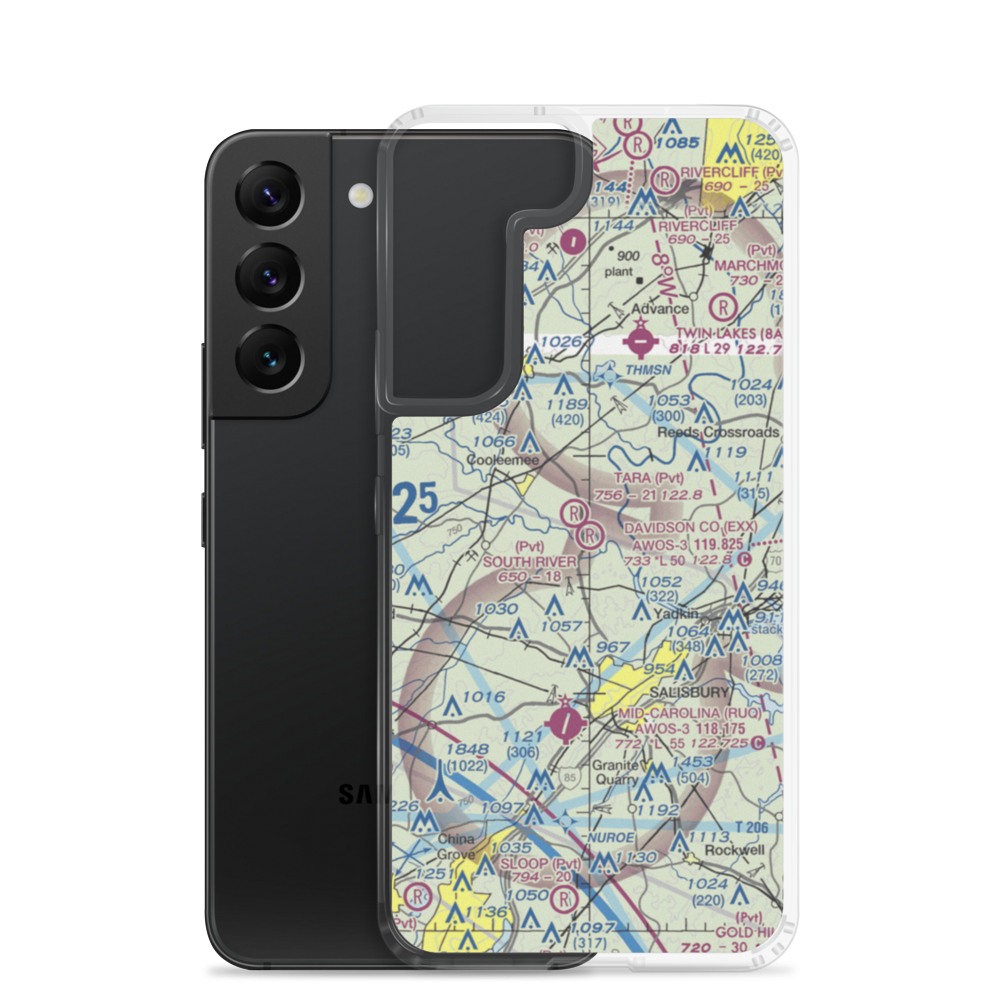 South River Airport (NC93) VFR Sectional Samsung Case Samsung Galaxy S22 model shown