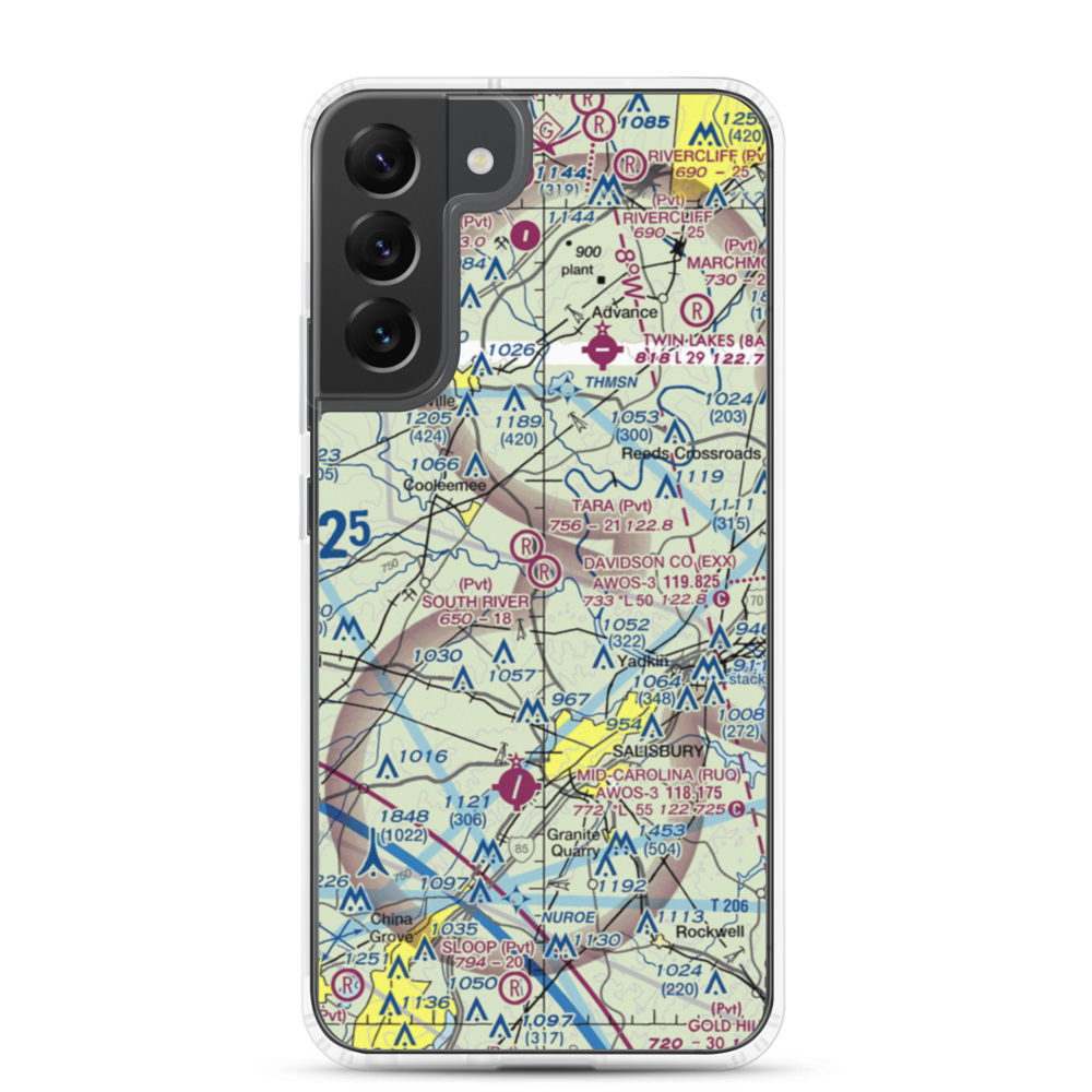 South River Airport (NC93) VFR Sectional Samsung Case Samsung Galaxy S22 Plus model shown