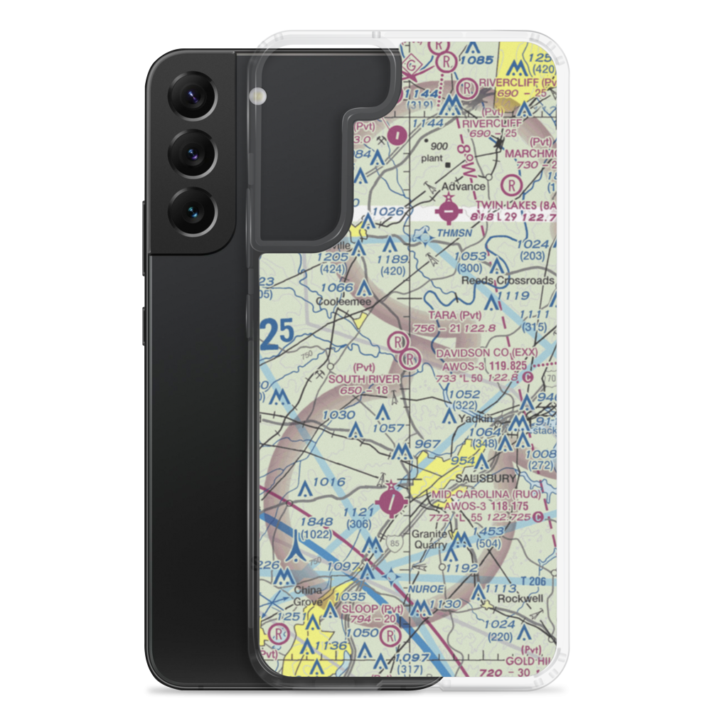 South River Airport (NC93) VFR Sectional Samsung Case Samsung Galaxy S22 Plus model shown