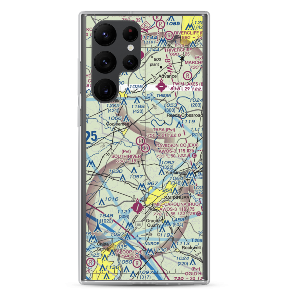 South River Airport (NC93) VFR Sectional Samsung Case Samsung Galaxy S22 Ultra model shown