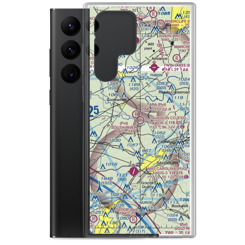 South River Airport (NC93) VFR Sectional Samsung Case Samsung Galaxy S22 Ultra model shown