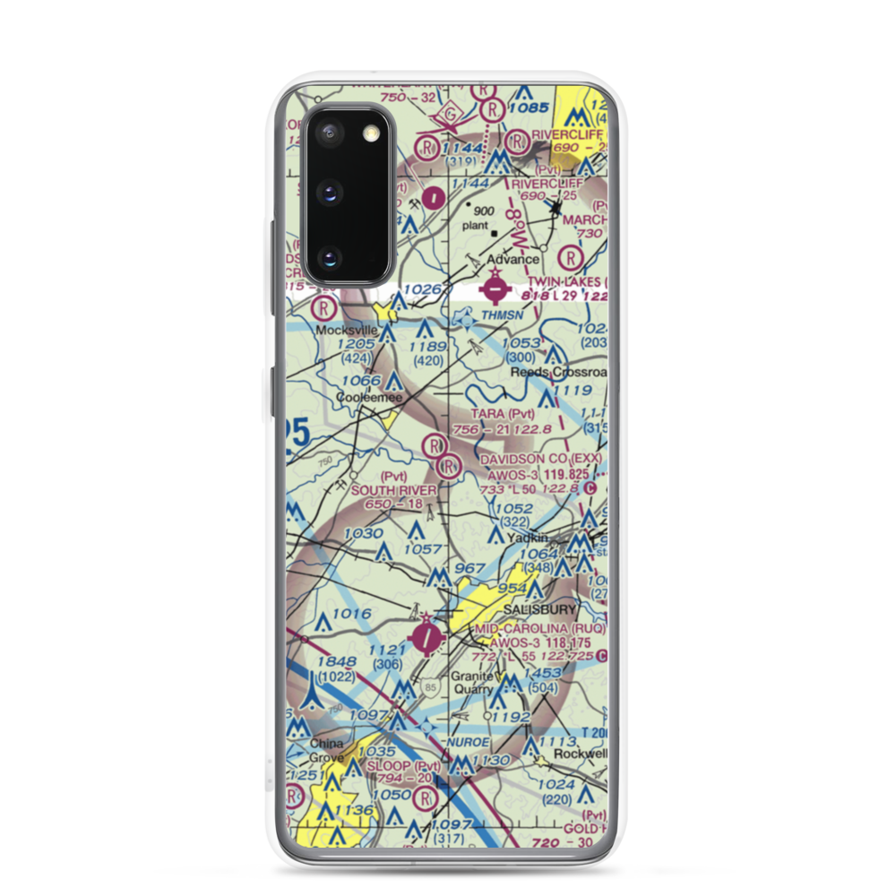 South River Airport (NC93) VFR Sectional Samsung Case Samsung Galaxy S20 model shown