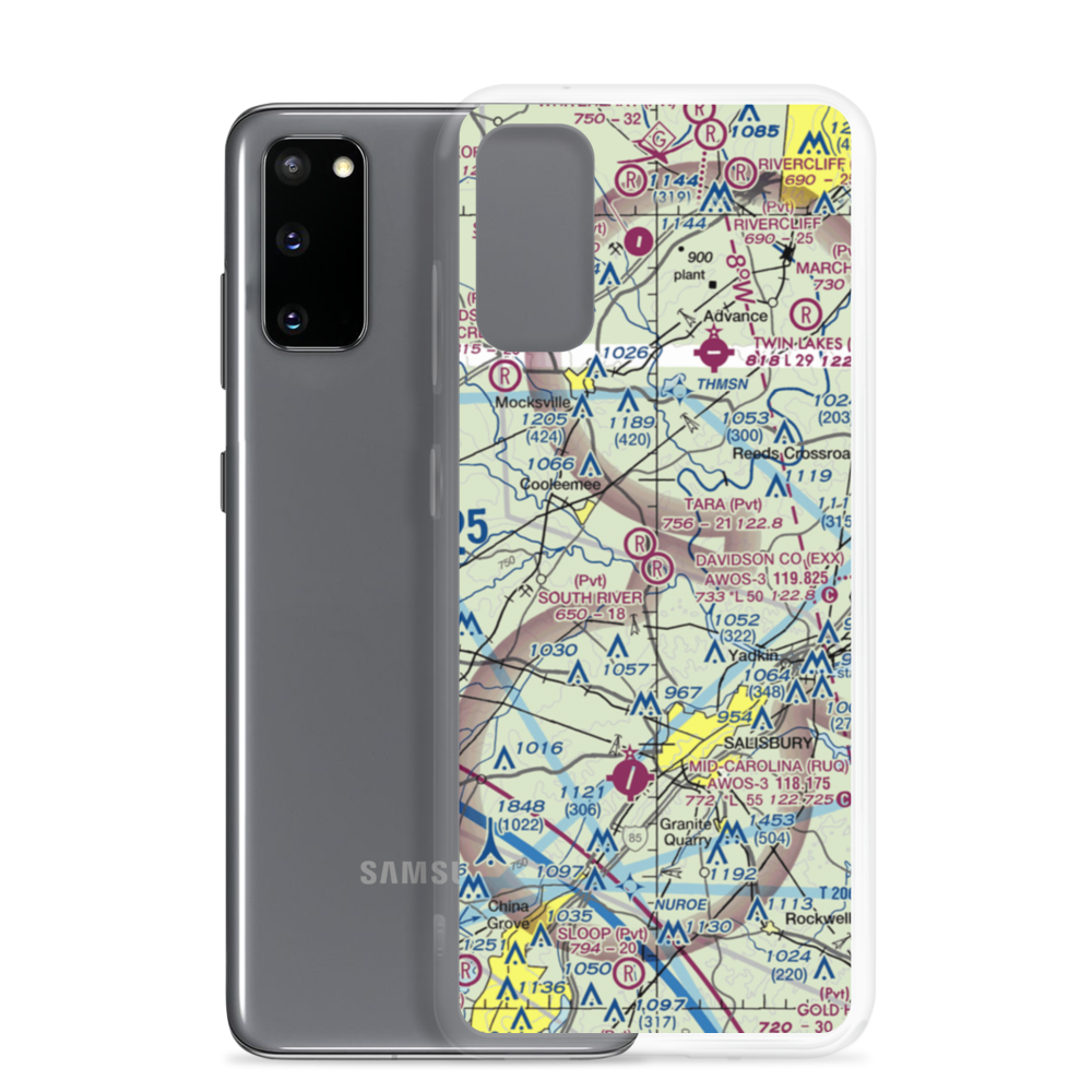 South River Airport (NC93) VFR Sectional Samsung Case Samsung Galaxy S20 model shown