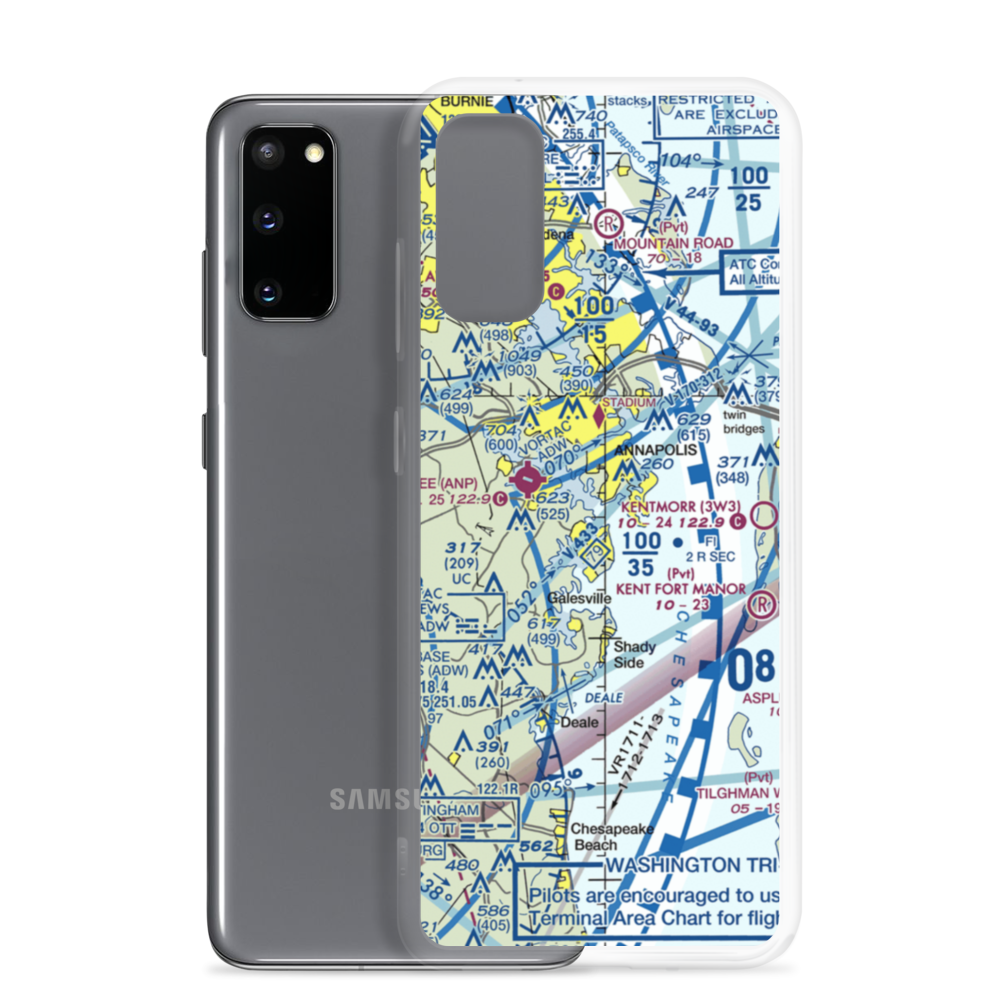 South River Seaplane Base (MD81) VFR Sectional Samsung Case Samsung Galaxy S20 model shown