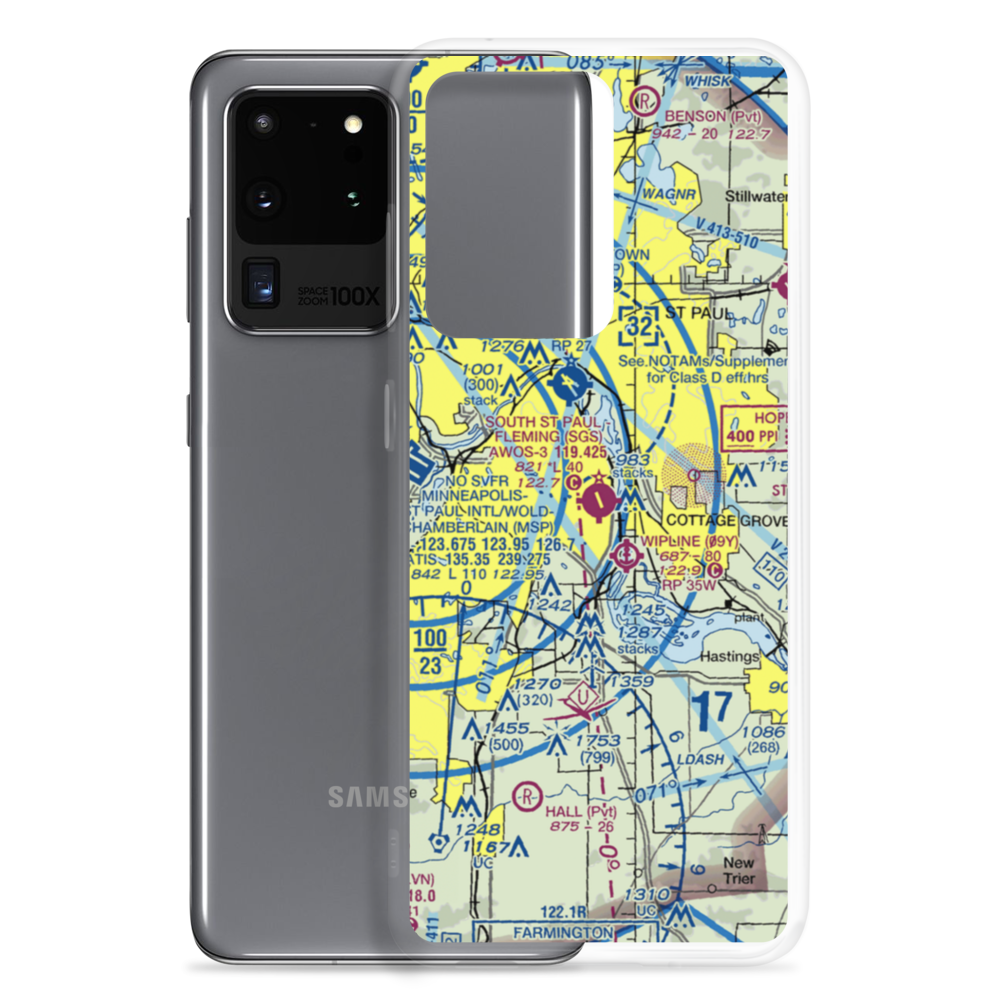 South St Paul Municipal Richard E Fleming field (SGS) VFR Sectional Samsung Case Samsung Galaxy S20 Ultra model shown