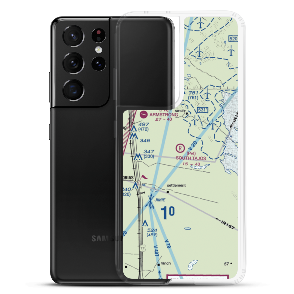 South Tajos Ranch Airport (XS92) VFR Sectional Samsung Case Samsung Galaxy S21 Ultra model shown