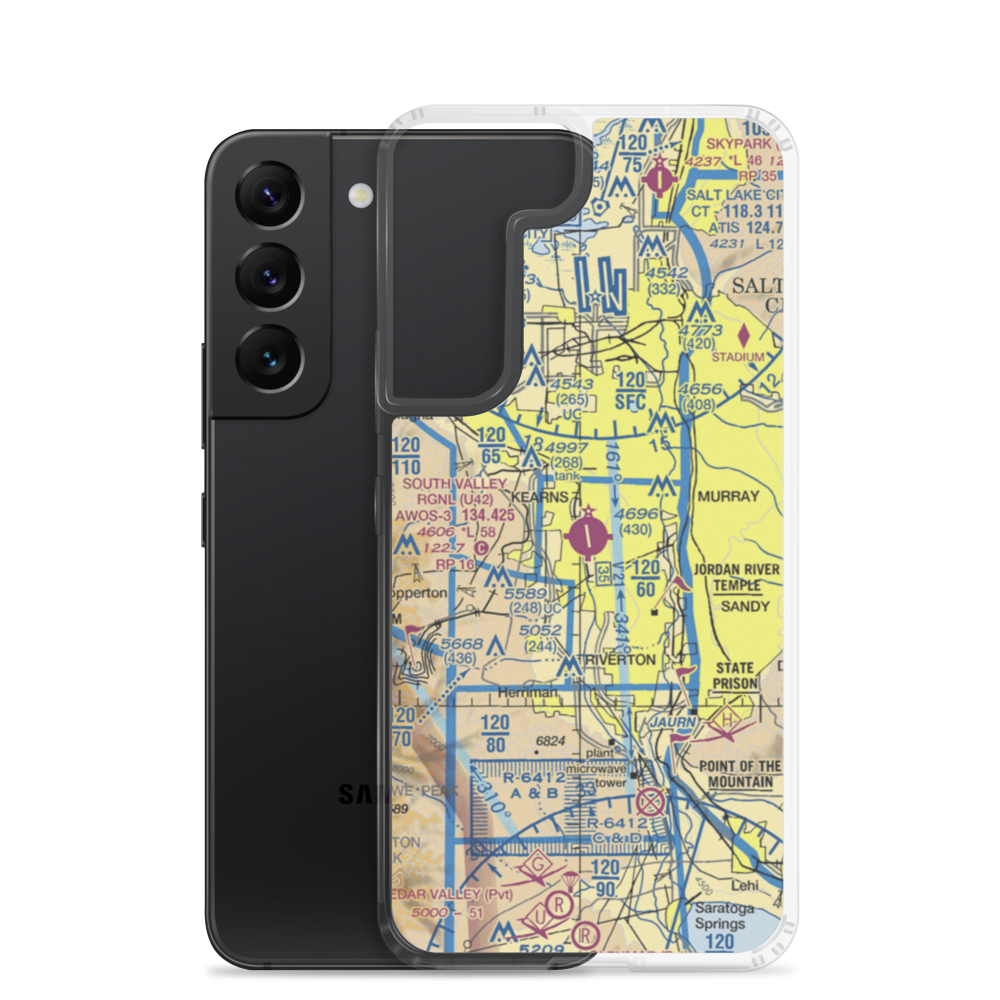 South Valley Regional Airport (U42) VFR Sectional Samsung Case Samsung Galaxy S22 model shown