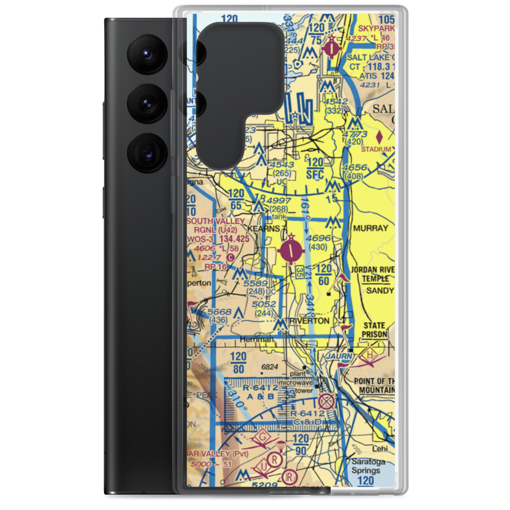 South Valley Regional Airport (U42) VFR Sectional Samsung Case Samsung Galaxy S22 Ultra model shown