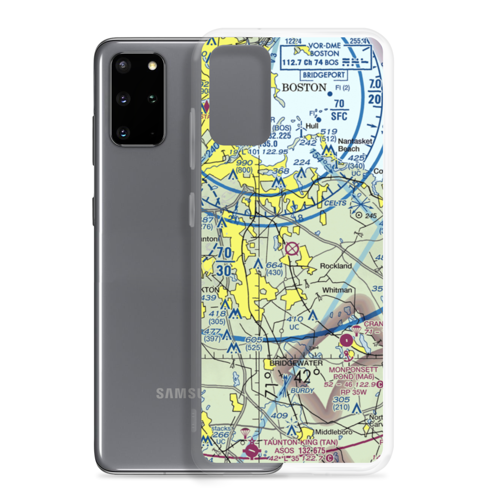 South Weymouth Naval Air Station (NZW) VFR Sectional Samsung Case Samsung Galaxy S20 Plus model shown