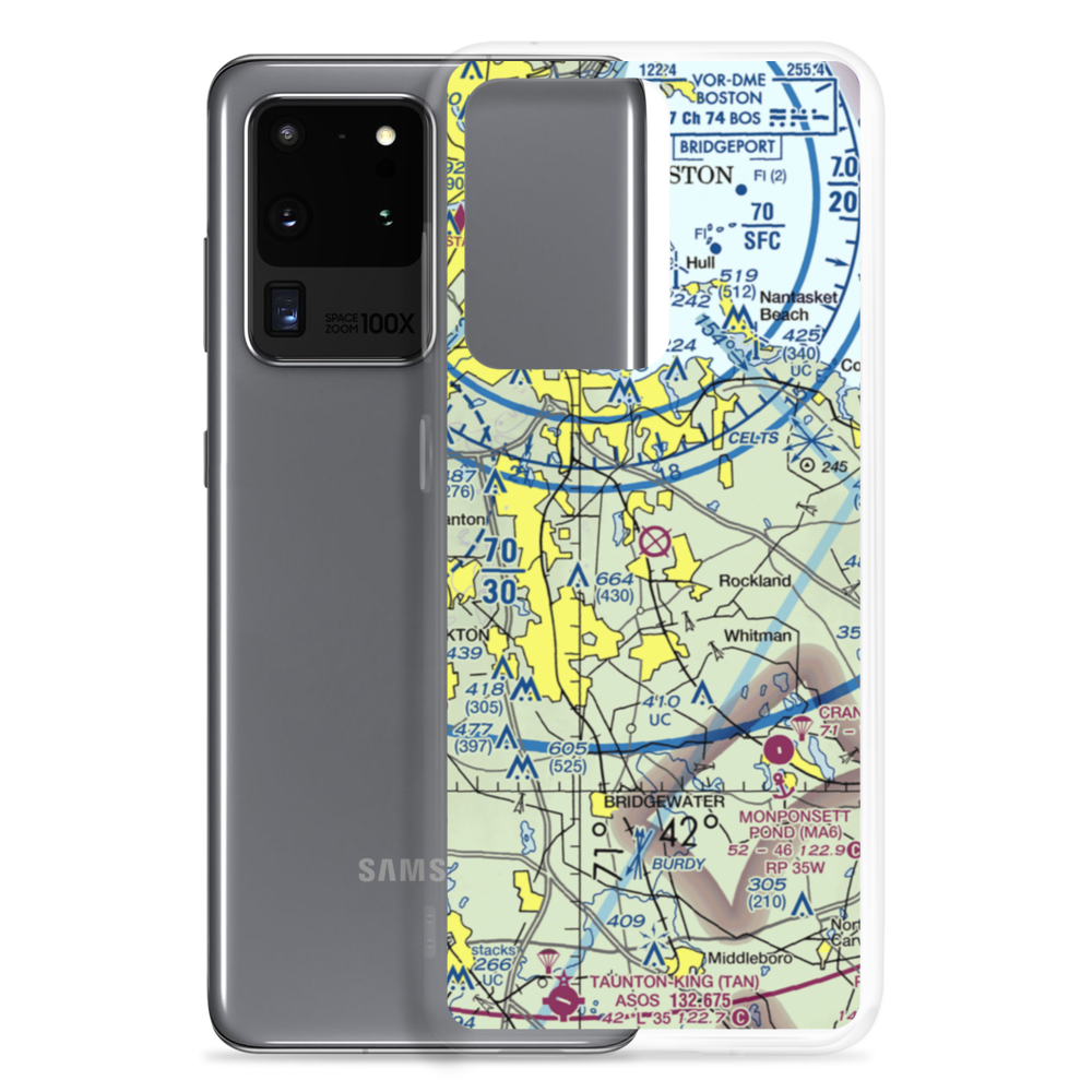 South Weymouth Naval Air Station (NZW) VFR Sectional Samsung Case Samsung Galaxy S20 Ultra model shown