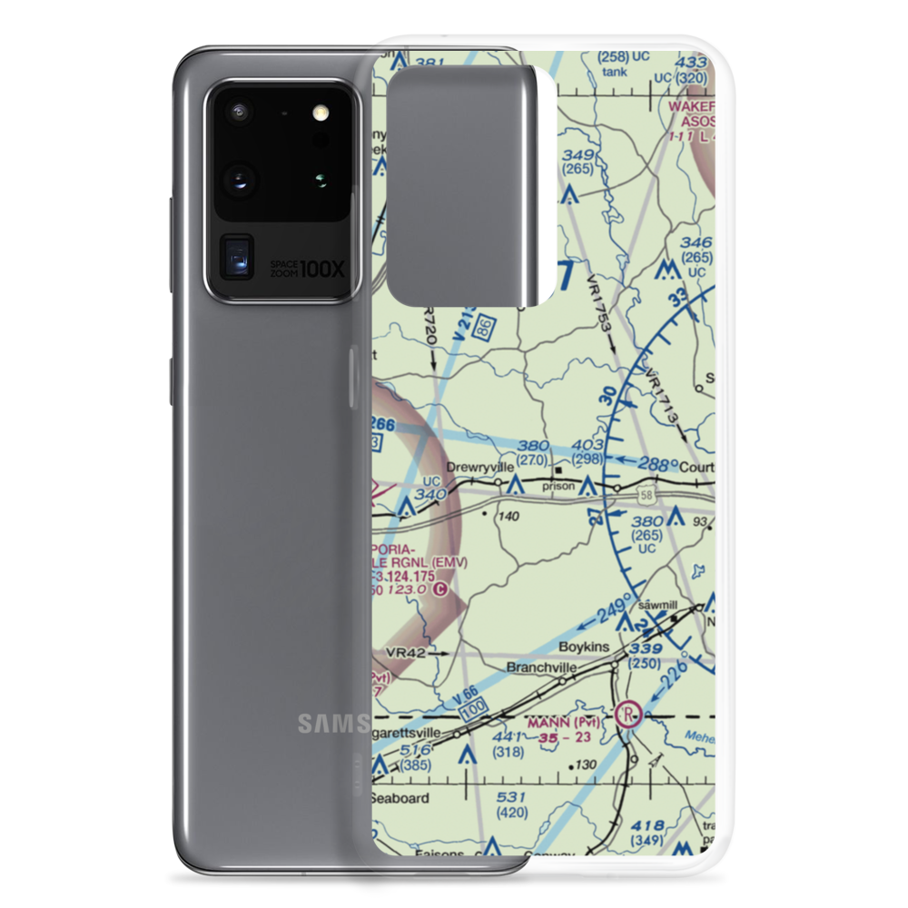 Southampton Correctional Center Airport (VA14) VFR Sectional Samsung Case Samsung Galaxy S20 Ultra model shown