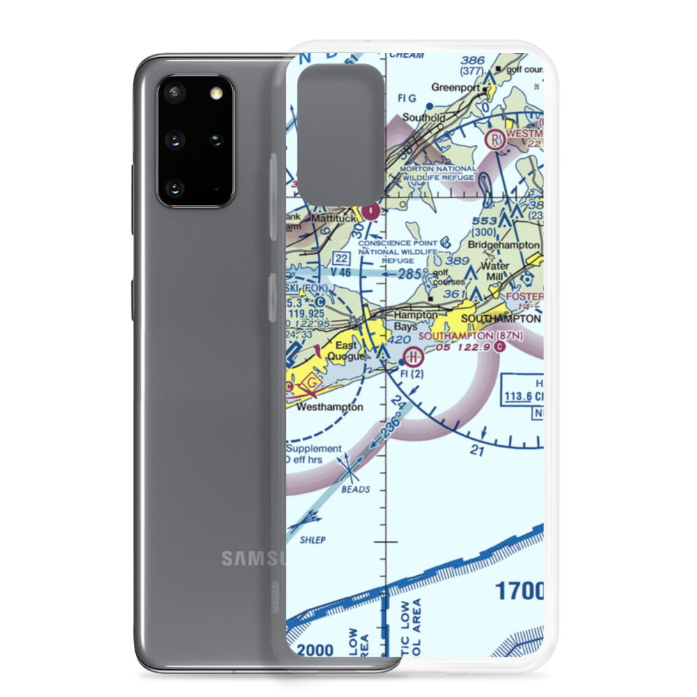 Southampton Heliport (87N) VFR Sectional Samsung Case Samsung Galaxy S20 Plus model shown