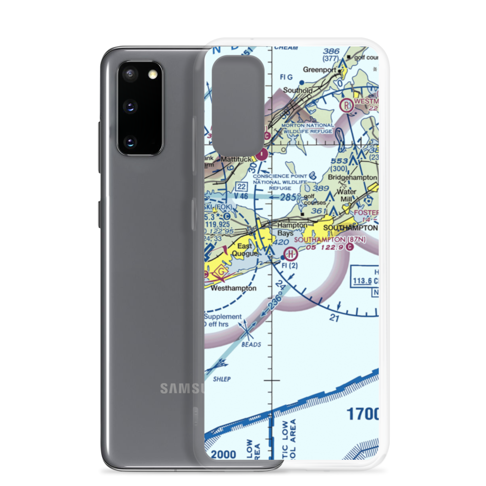 Southampton Heliport (87N) VFR Sectional Samsung Case Samsung Galaxy S20 model shown