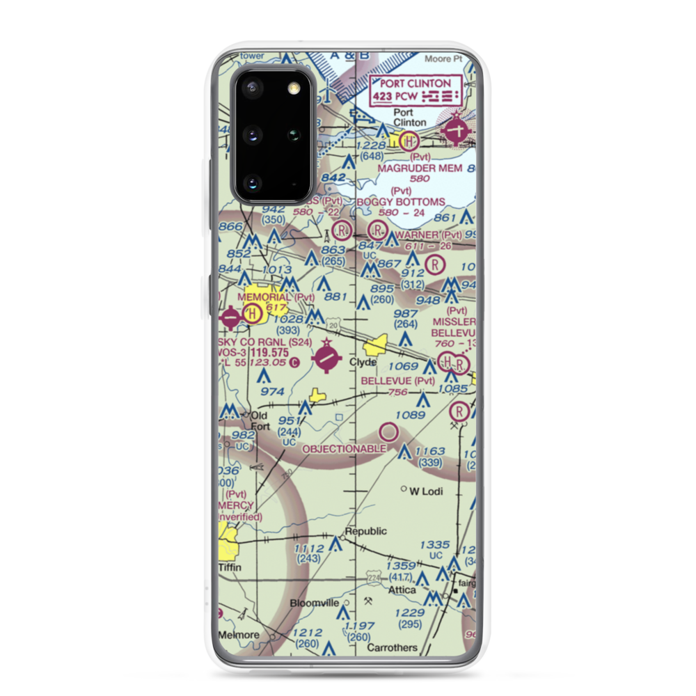 Southcreek Airport (7OI7) VFR Sectional Samsung Case Samsung Galaxy S20 Plus model shown