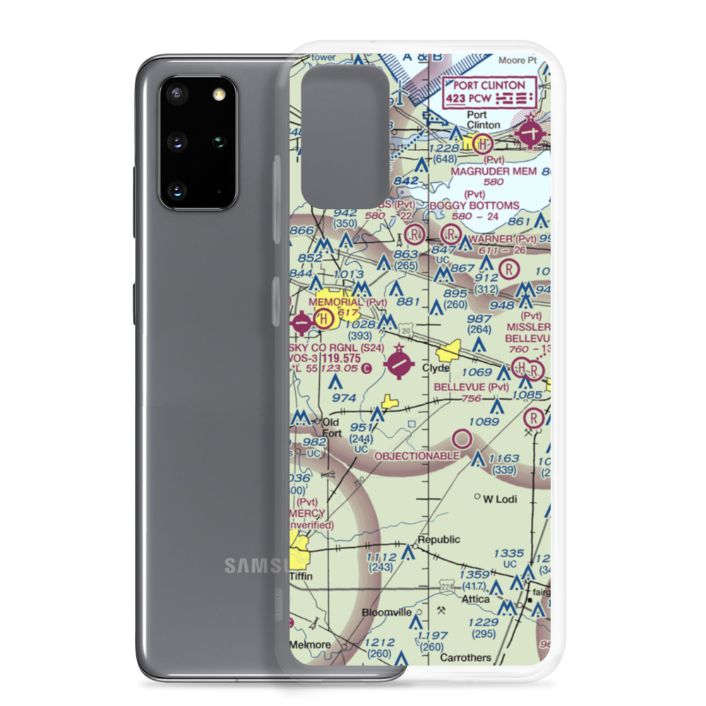 Southcreek Airport (7OI7) VFR Sectional Samsung Case Samsung Galaxy S20 Plus model shown