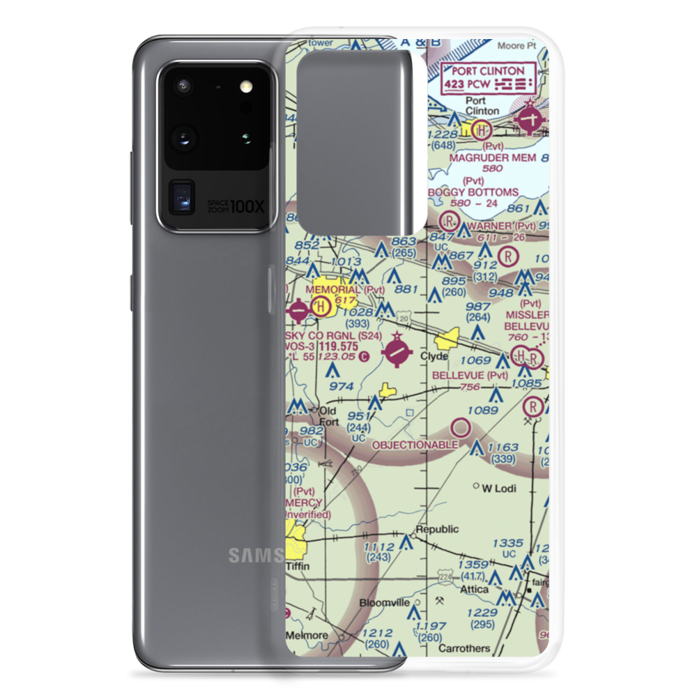 Southcreek Airport (7OI7) VFR Sectional Samsung Case Samsung Galaxy S20 Ultra model shown