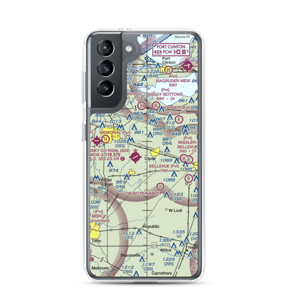 Southcreek Airport (7OI7) VFR Sectional Samsung Case Samsung Galaxy S21 model shown