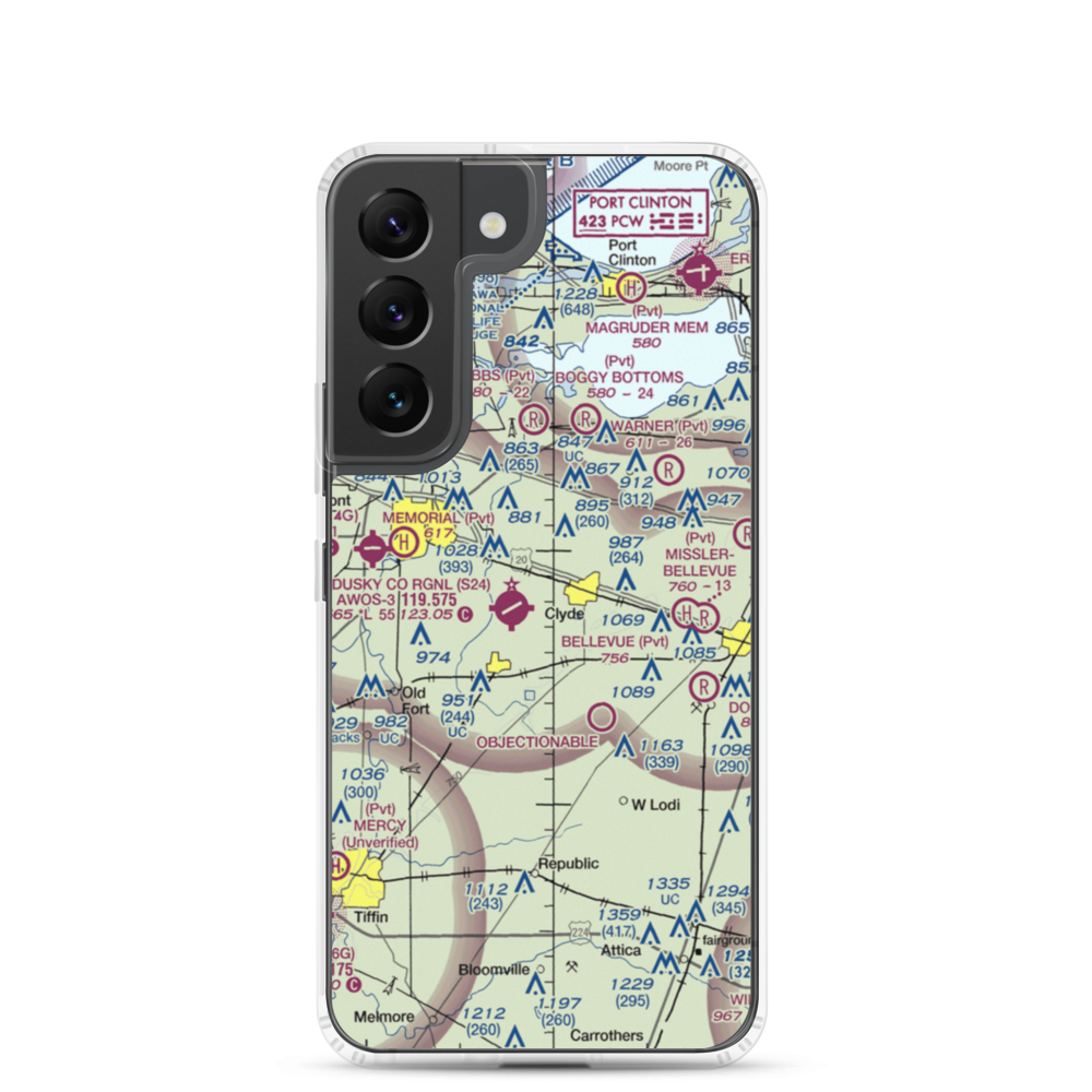 Southcreek Airport (7OI7) VFR Sectional Samsung Case Samsung Galaxy S22 model shown