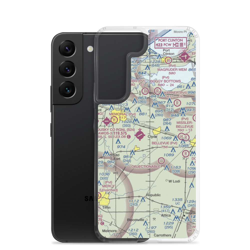 Southcreek Airport (7OI7) VFR Sectional Samsung Case Samsung Galaxy S22 model shown