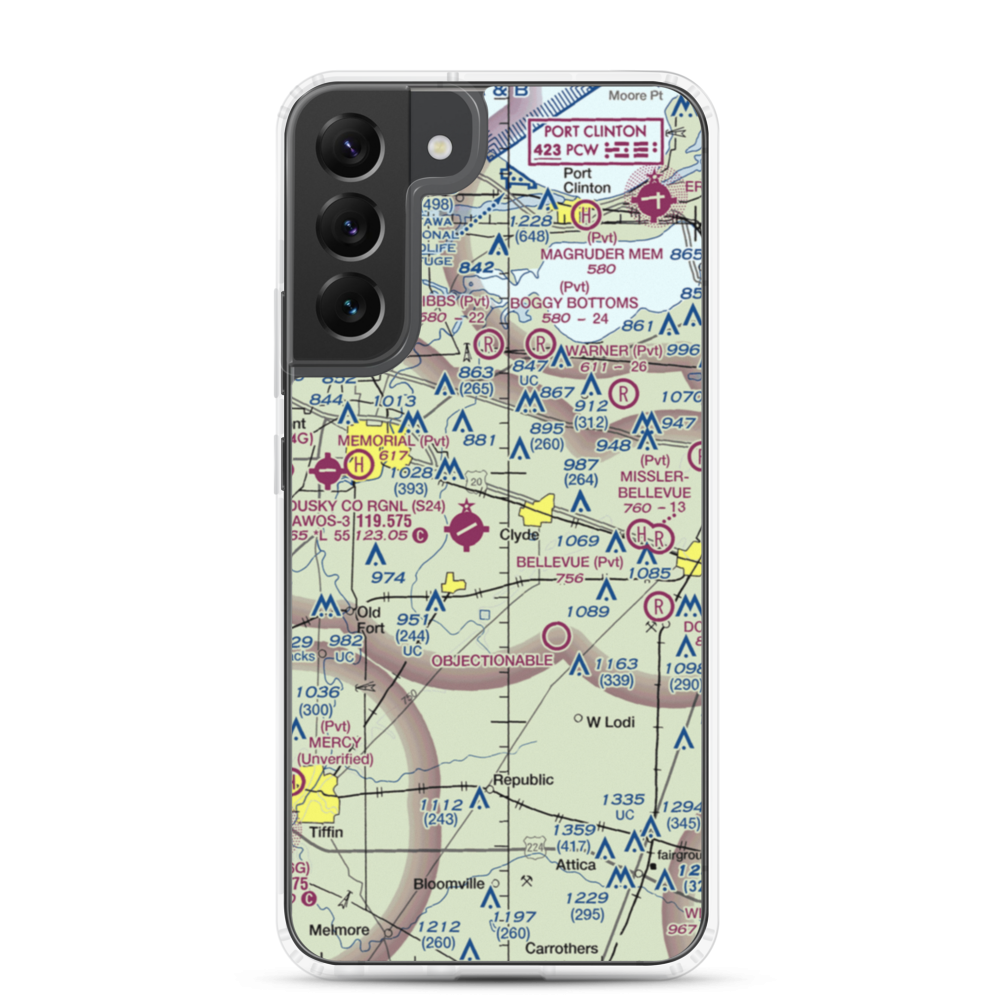 Southcreek Airport (7OI7) VFR Sectional Samsung Case Samsung Galaxy S22 Plus model shown