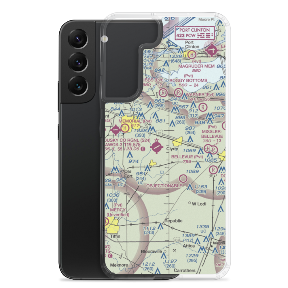 Southcreek Airport (7OI7) VFR Sectional Samsung Case Samsung Galaxy S22 Plus model shown