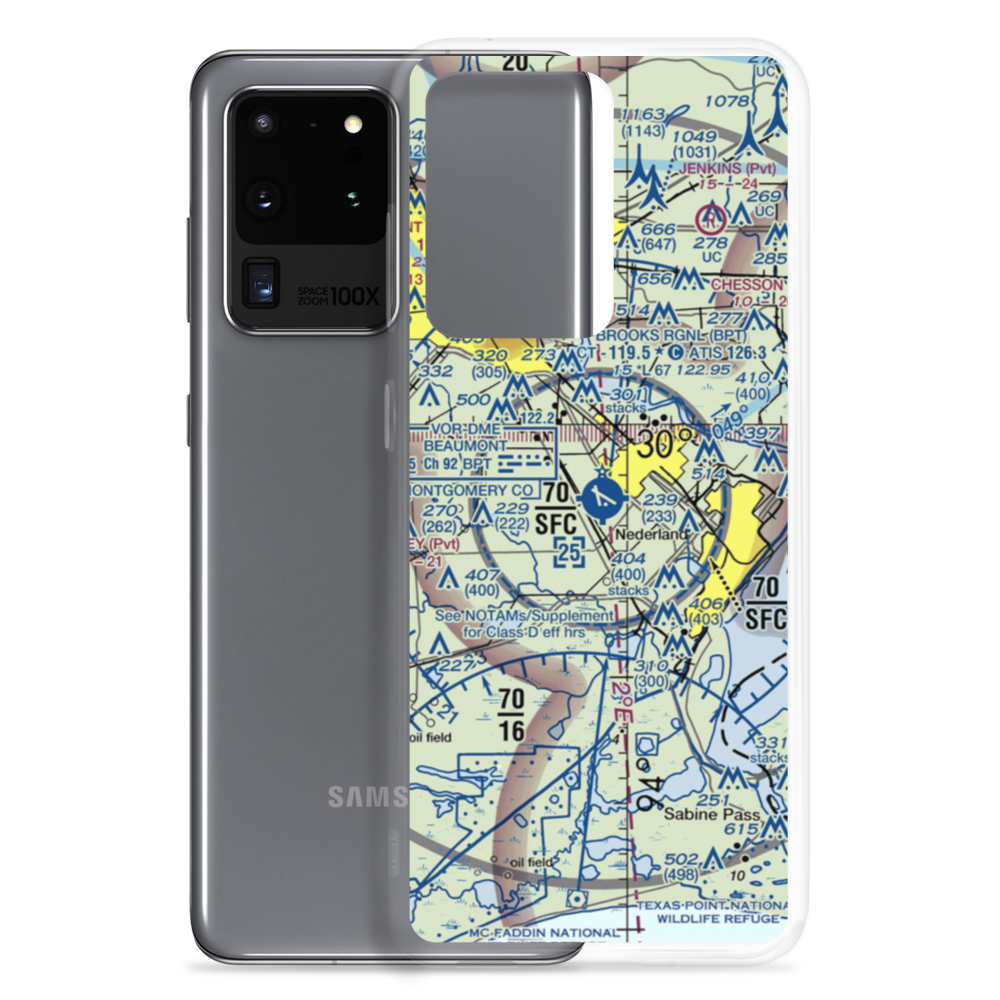 Southeast Texas Regional Airport (BPT) VFR Sectional Samsung Case Samsung Galaxy S20 Ultra model shown