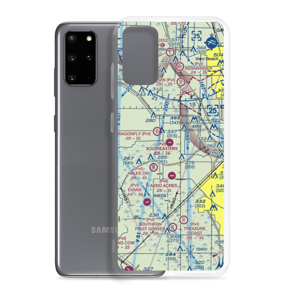 Southeastern Airport (FD30) VFR Sectional Samsung Case Samsung Galaxy S20 Plus model shown