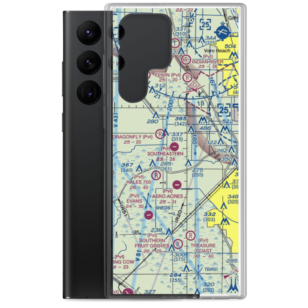 Southeastern Airport (FD30) VFR Sectional Samsung Case Samsung Galaxy S22 Ultra model shown