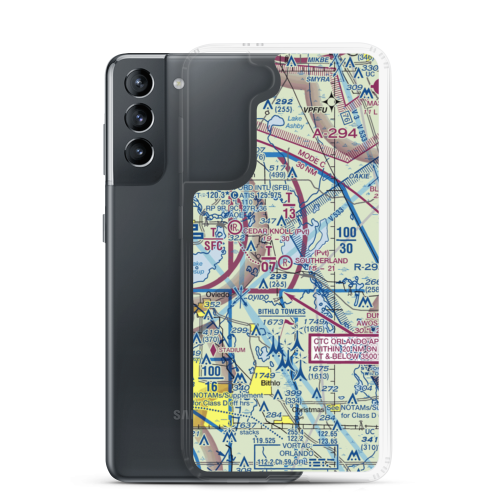Southerland Strip (FD92) VFR Sectional Samsung Case Samsung Galaxy S21 model shown
